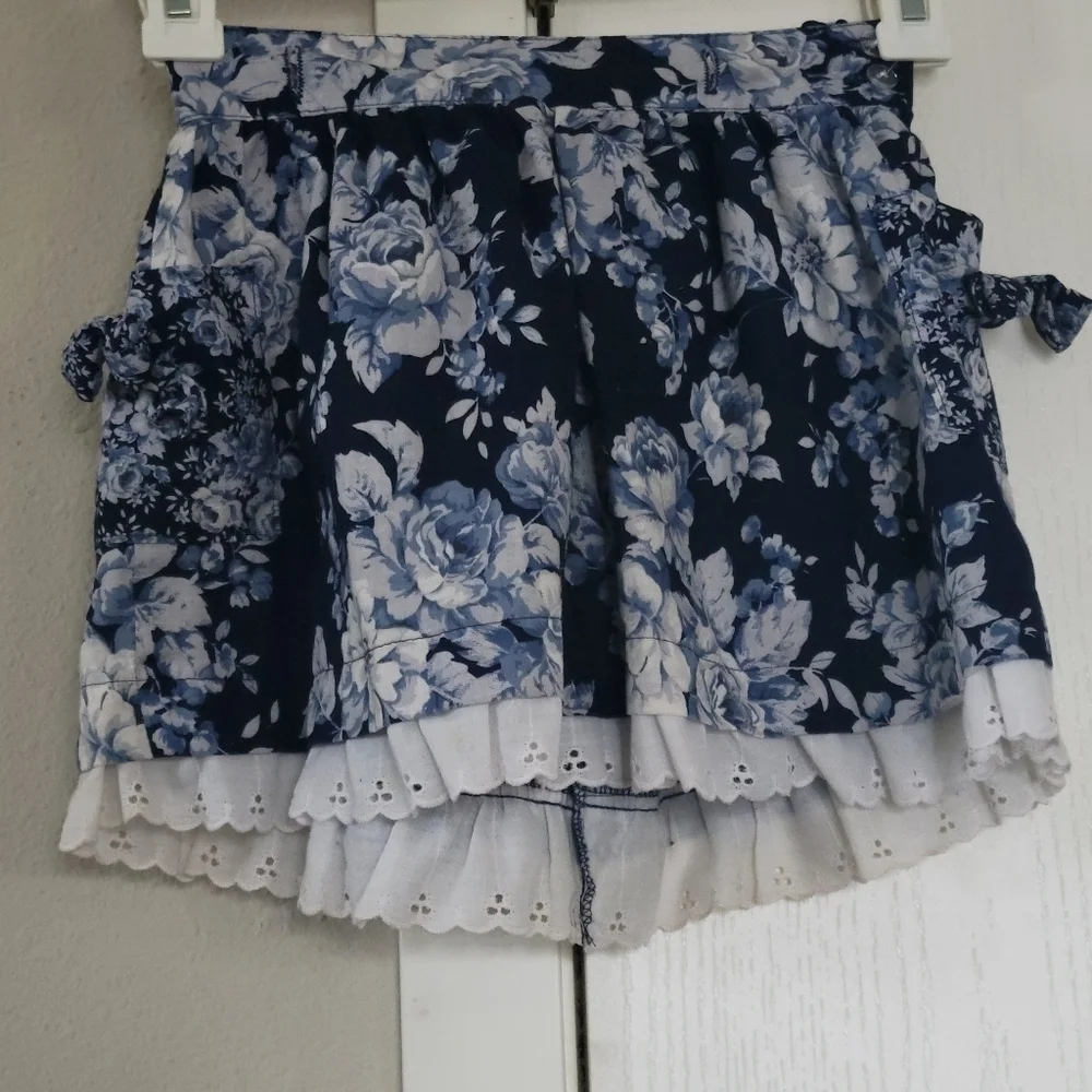 Rumiko Blue Floral Toddler Skirt